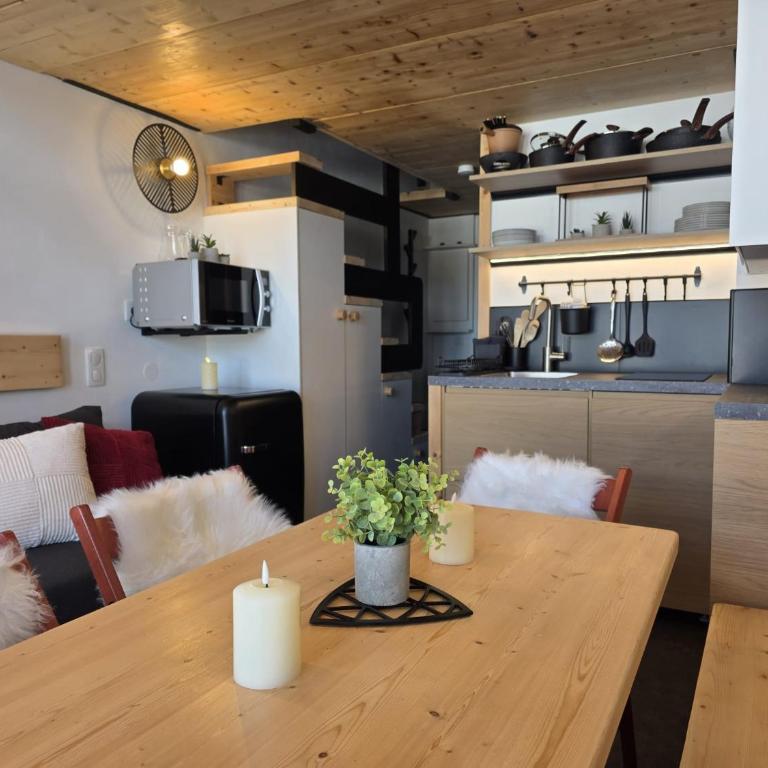Arcs 1800: 5/6 people Ski Studio view Mont Blanc - Appartamento con 1 Camera da Letto - 64