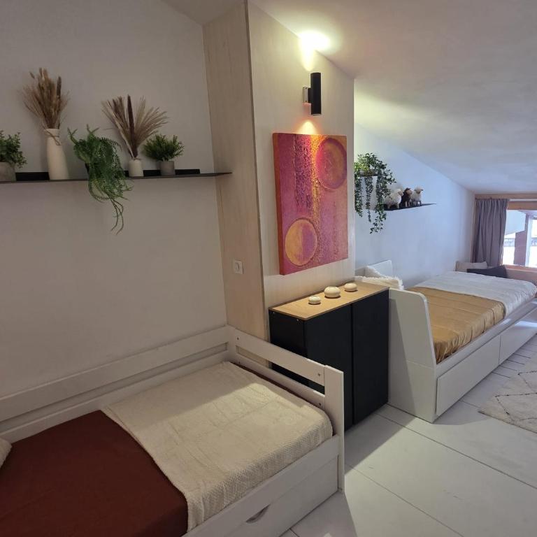 Arcs 1800: 5/6 people Ski Studio view Mont Blanc - Appartamento con 1 Camera da Letto - 84
