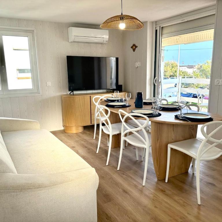 Chalet Sybille, front de mer 1ère LIGNE clim avec draps et ménage final inclus - Chalet 3 Chambres - 33