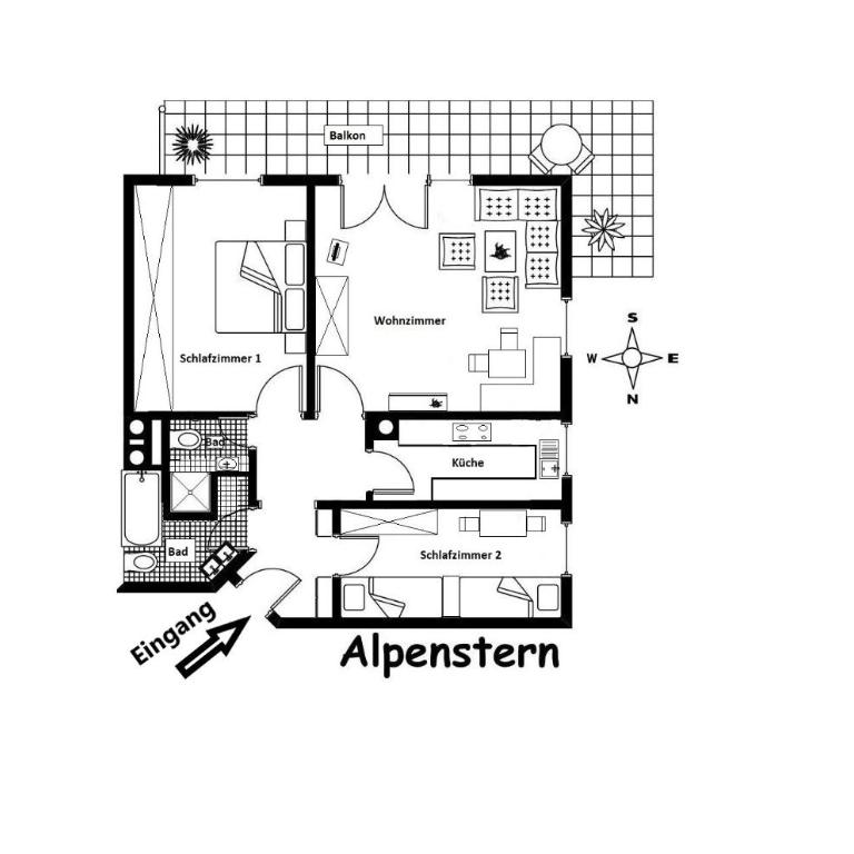 Wohnung Alpenstern- Sommer Hörnerbahnen kostenlos - Apartment mit Blick auf die Berge - 23