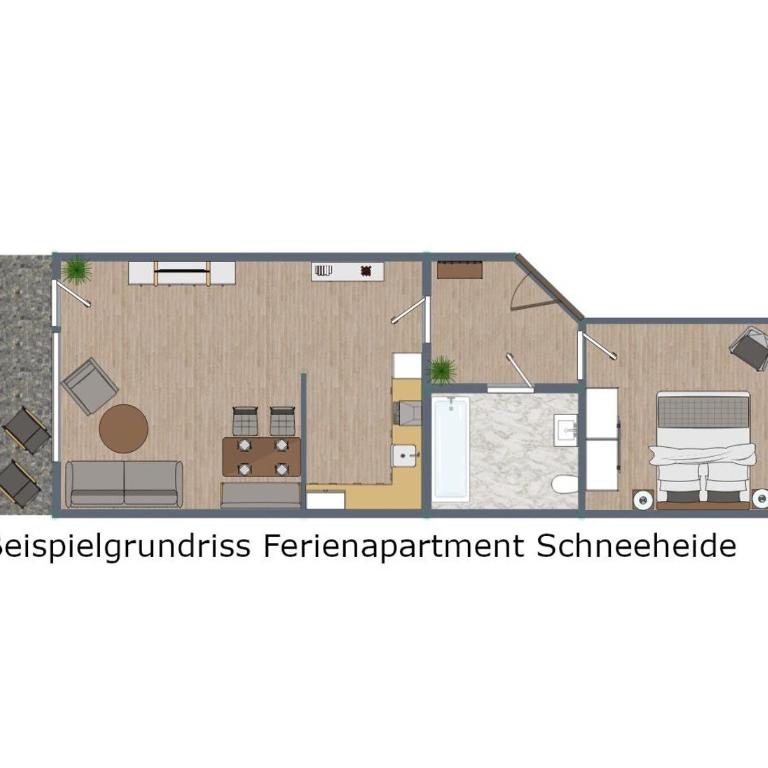 Ferienapartments Schneeheide im Allgäu - Apartment mit 1 Schlafzimmer und Balkon - 10