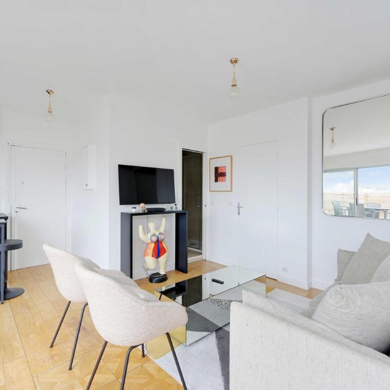 A C 2P apartment with terrace and view of Paris - Appartement 1 Chambre - 8