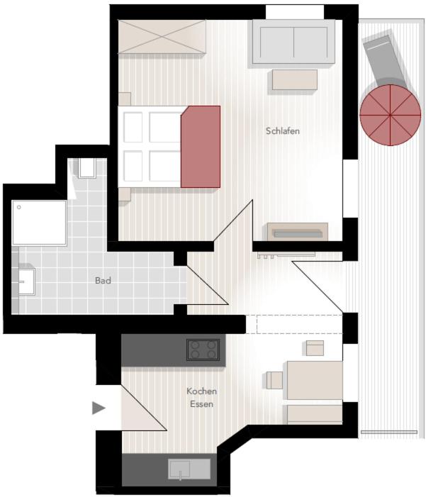 Gaisbock der DorfUrlaub - Studio-Apartment 21 mit Balkon - 4