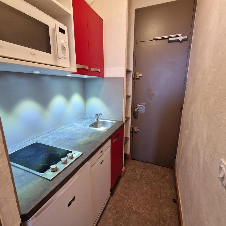 Studio chaleureux cabine · Accès pistes · Chiens admis - FR-1-181-2585 - Studio - 11