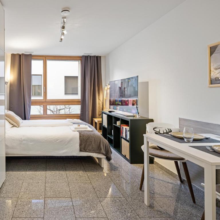 Bergstudio II I Flims Laax I Ski I Berg I Gratis Parkplatz - Studio-Apartment mit 1 Doppelbett - 1