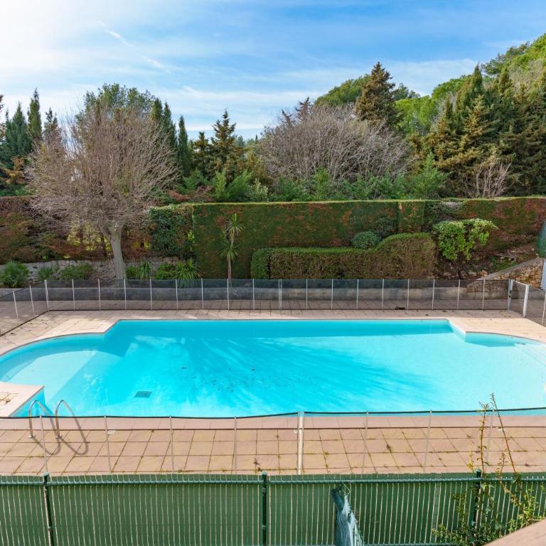 Le Cosy : Terrasse • Parking • Piscine • Clim - Apartment mit 1 Schlafzimmer und Poolblick - 22