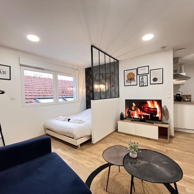 Paris 24 - Studio calme, cosy proche centre Reims - Appartement 1 Chambre - 20