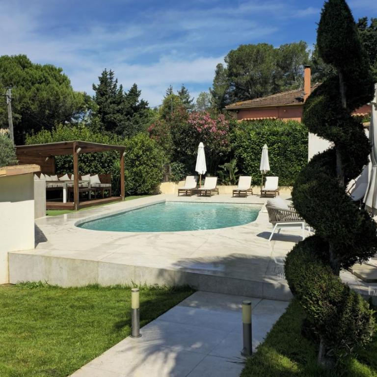 Villa Design Mougins - Pool House & Piscine sous les Palmiers - Villa 3 Chambres - 42