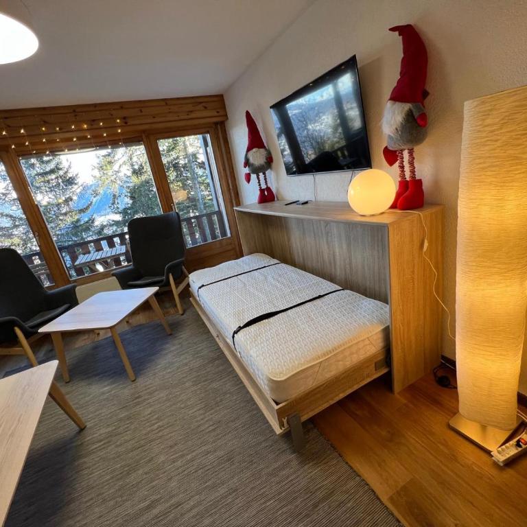 Cosy studio for 5 near ski lift, HAMEAU D2 - Studio with Mountain View - 21