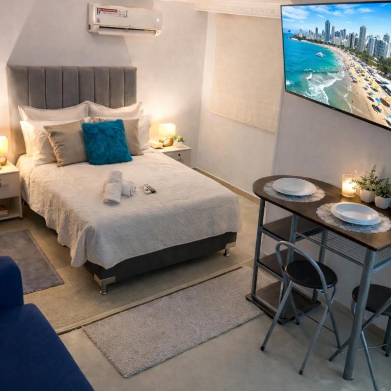 Apartaestudio Económico a una cuadra de la Playa - One-Bedroom Apartment - 1