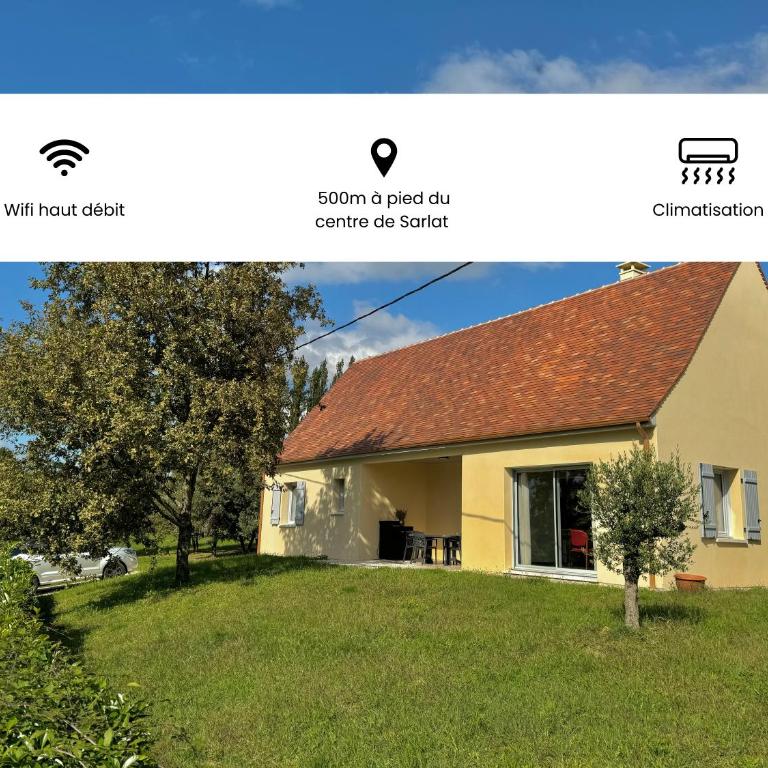 Maison de plain-pied, avec climatisation, à 700 M du centre de Sarlat - Casa con 2 Camere da Letto - 1