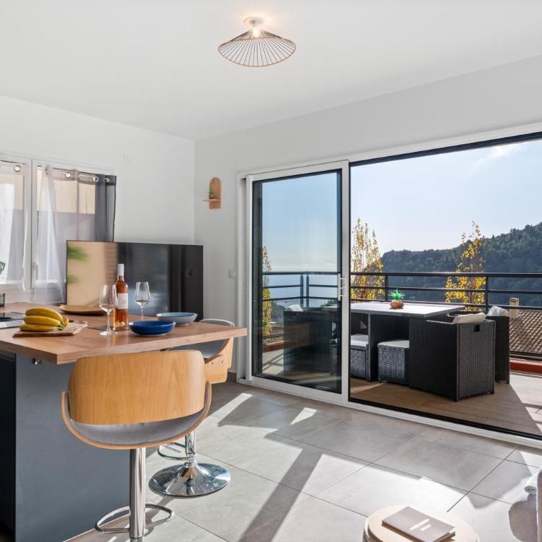 Modern Luxury - Sea View over Èze Village - Appartement 2 Chambres avec Terrasse et Vue sur la Mer - 10
