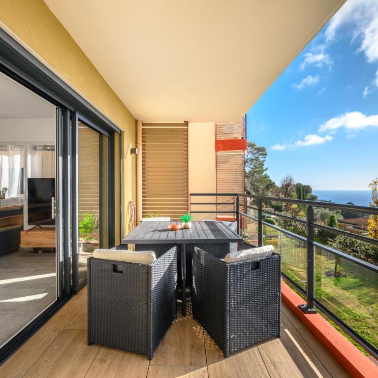 Modern Luxury - Sea View over Èze Village - Appartement 2 Chambres avec Terrasse et Vue sur la Mer - 11