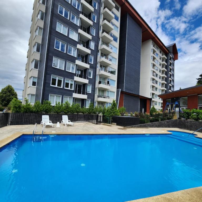 Departamento Familiar con Piscina, Vista al Volcán y Lago en Villarrica - Apartamento de 3 dormitorios - 11