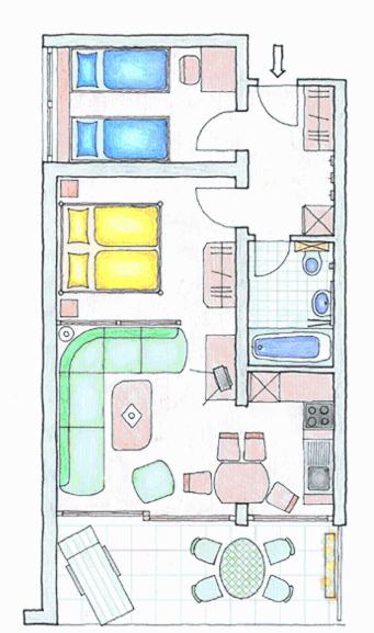 Die Bergresidenz - Apartment mit 2 Schlafzimmern und Terrasse - 25