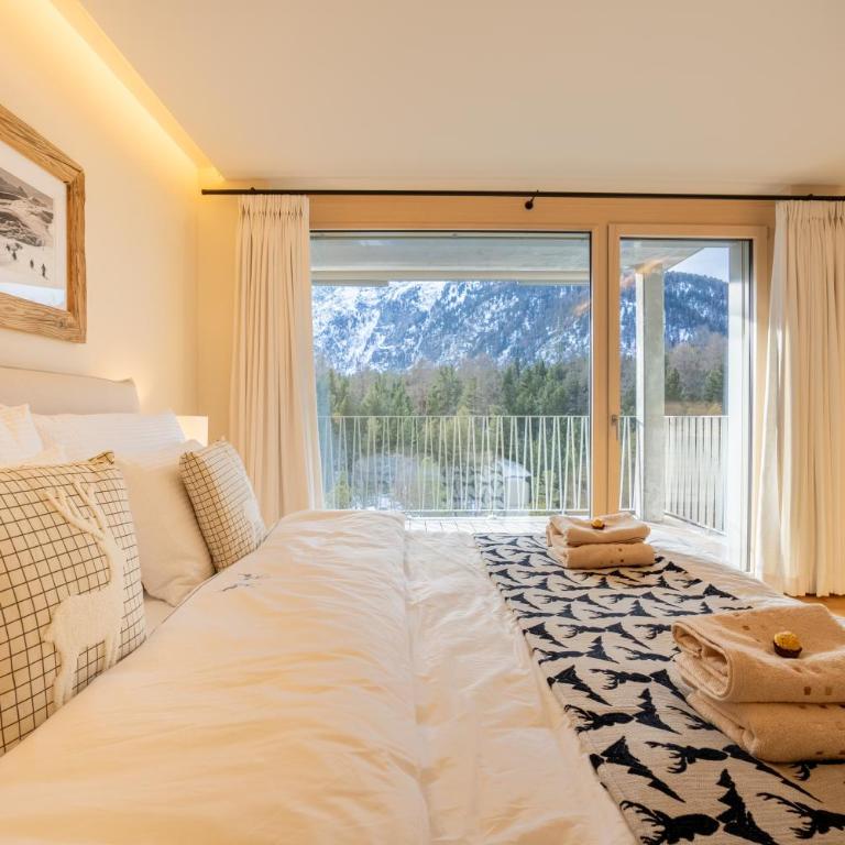 A&Y Signature Lodge St Moritz Pontresina Spa - Apartment mit 3 Schlafzimmern und Bergblick - 20