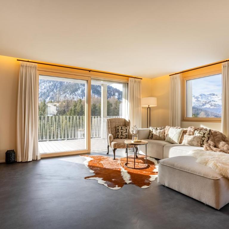 A&Y Signature Lodge St Moritz Pontresina Spa - Apartment mit 3 Schlafzimmern und Bergblick - 18