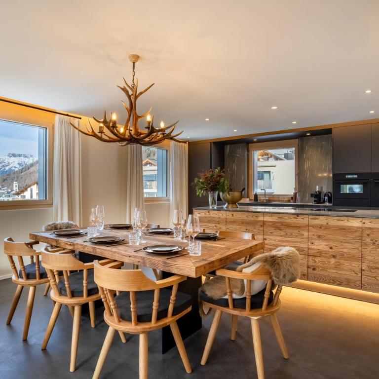 A&Y Signature Lodge St Moritz Pontresina Spa - Apartment mit 3 Schlafzimmern und Bergblick - 26