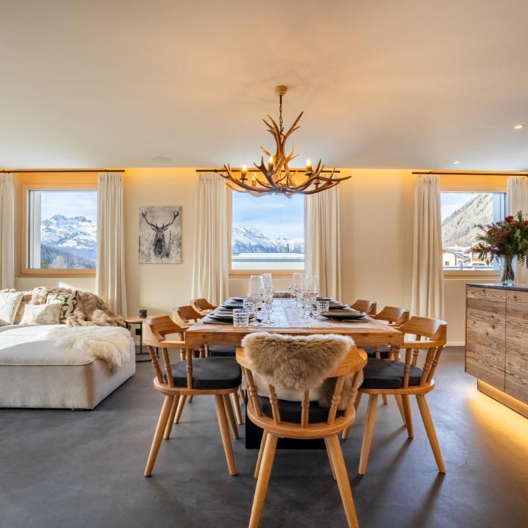 A&Y Signature Lodge St Moritz Pontresina Spa - Apartment mit 3 Schlafzimmern und Bergblick - 24