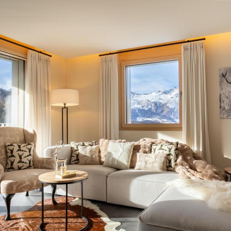 A&Y Signature Lodge St Moritz Pontresina Spa - Apartment mit 3 Schlafzimmern und Bergblick - 41