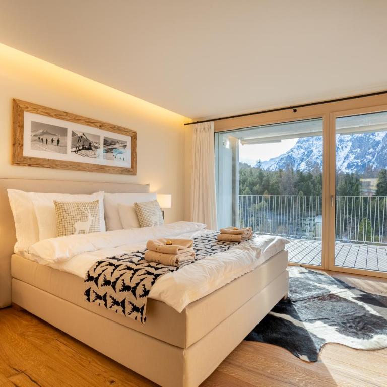 A&Y Signature Lodge St Moritz Pontresina Spa - Apartment mit 3 Schlafzimmern und Bergblick - 4