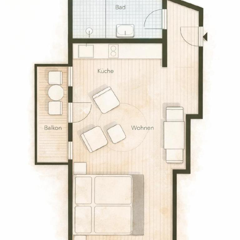 Haus Marienblick - Apartment mit 1 Schlafzimmer - 2