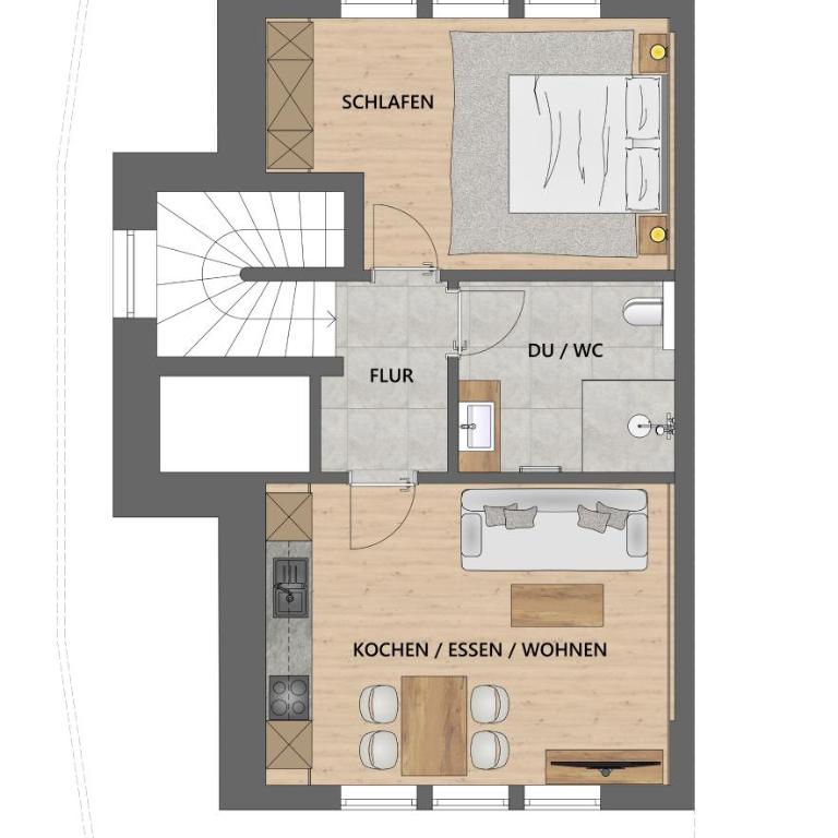 Appart Christophorus - Appartamento con 1 Camera da letto con doccia - 39