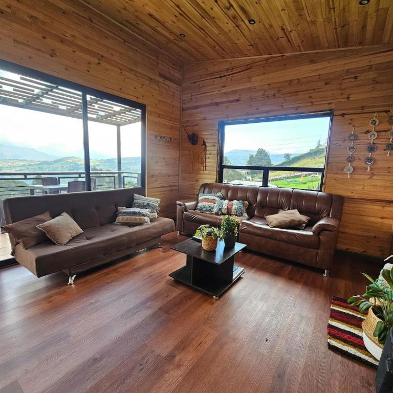 Cabaña Entre montañas La Calera - Two-Bedroom House - 23