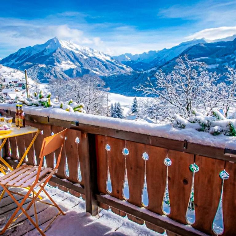 Chalet spa avec terrasses et vue panoramique - Apartment mit 2 Schlafzimmern - 45