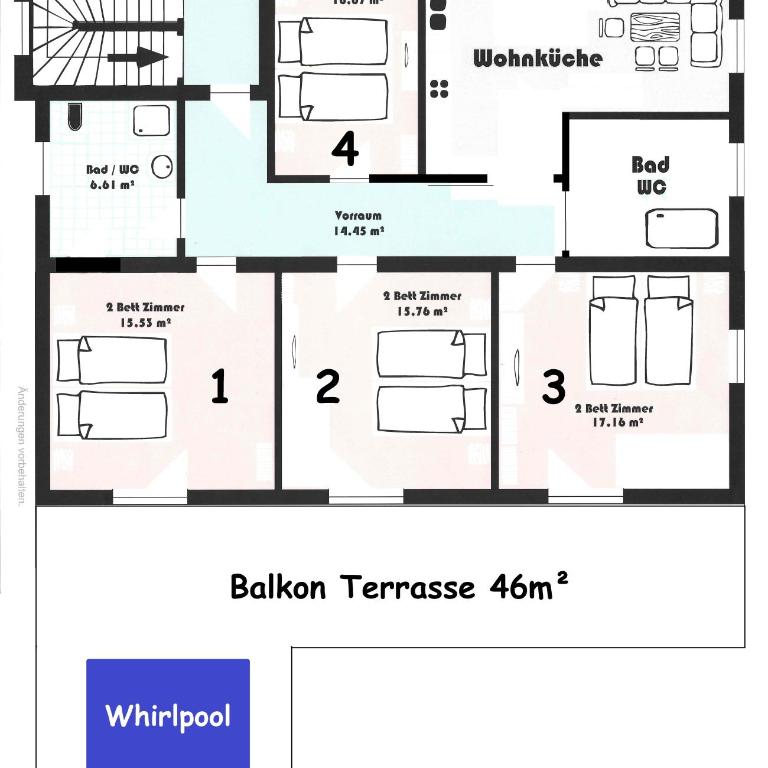 Appartementhaus Fink - Apartment mit Balkon und Whirlpool-Badewanne - 34