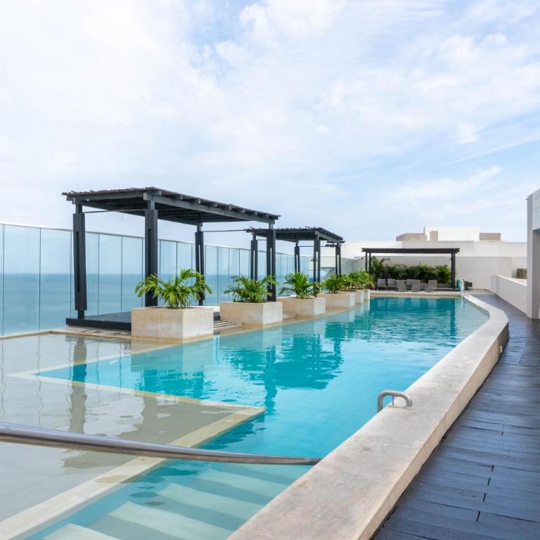 Apto con vista al mar, piscinas, Jacuzzis y Club de Playa en Reserva del Mar - Apartment with Sea View - 33