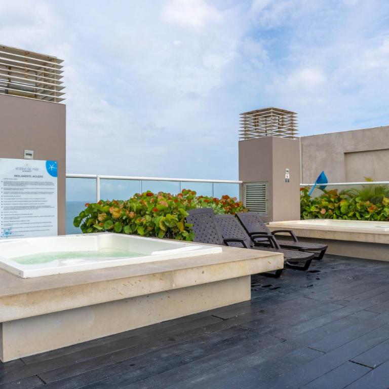 Apto con vista al mar, piscinas, Jacuzzis y Club de Playa en Reserva del Mar - Apartment with Sea View - 34