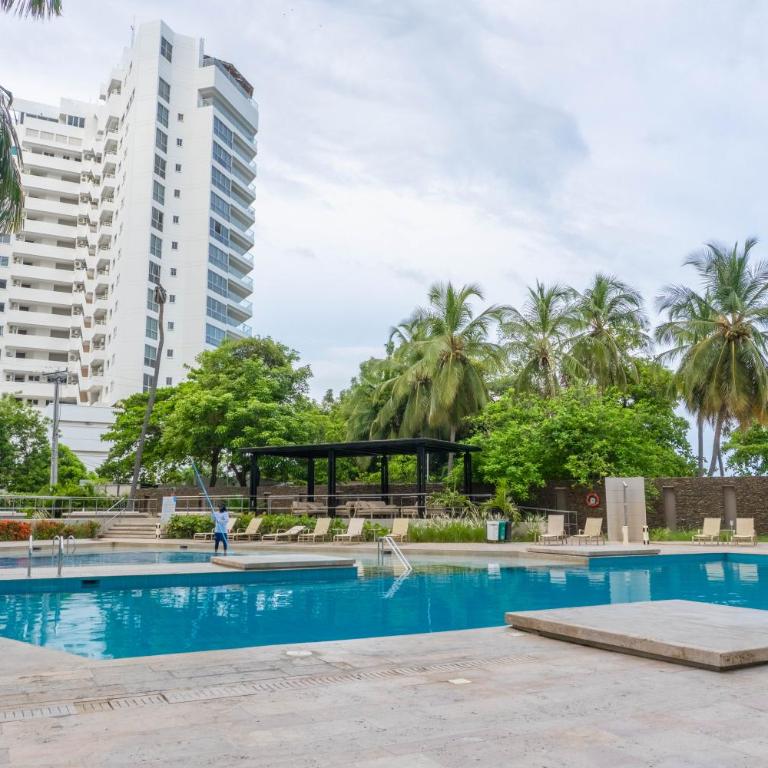 Apto con vista al mar, piscinas, Jacuzzis y Club de Playa en Reserva del Mar - Four-Bedroom Deluxe Apartment - 37