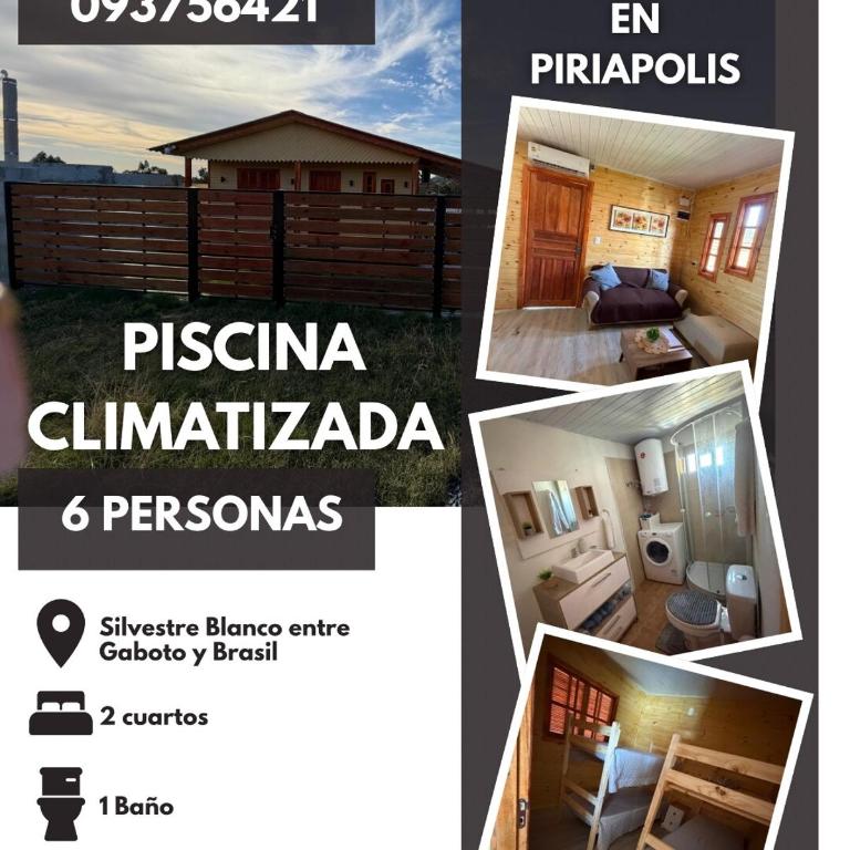 Cabaña con piscina climatizada para 6 personas - Two-Bedroom House - 8