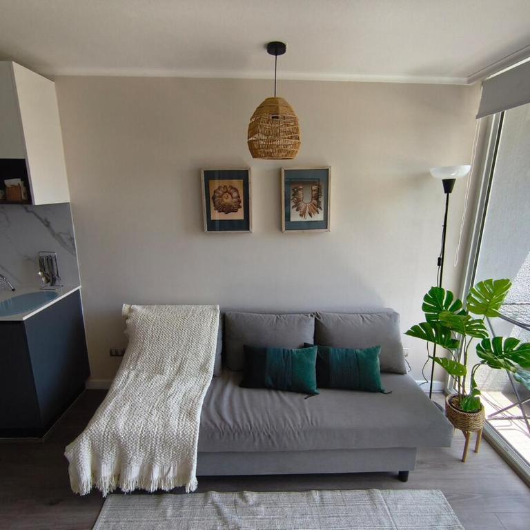 Moderno departamento en Ñuñoa con cama King, internet rápido y piscina - One-Bedroom Apartment - 20