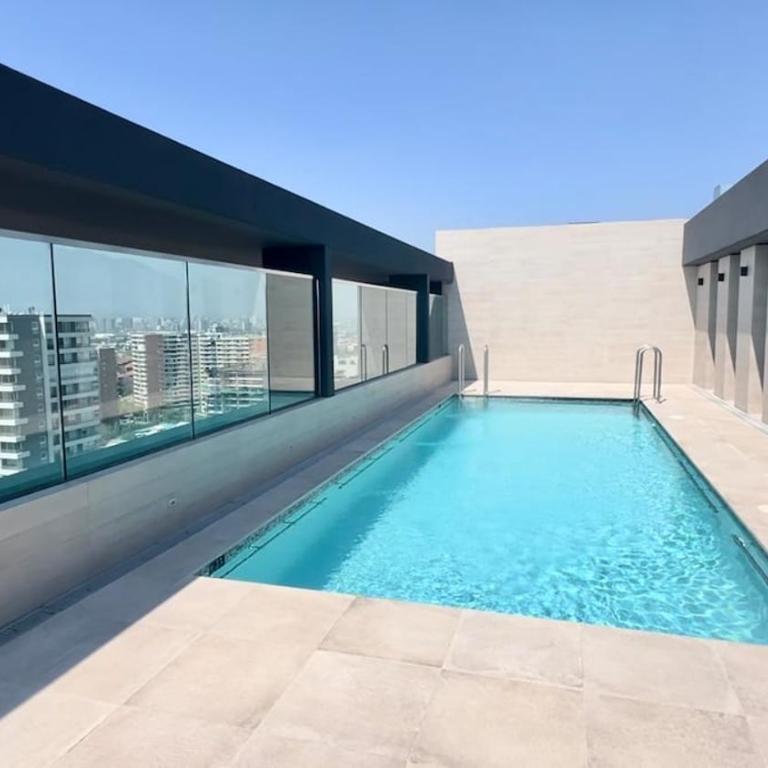 A pasos de Irarrázaval, AC, vista Andes, piscina rooftop - One-Bedroom Apartment - 46