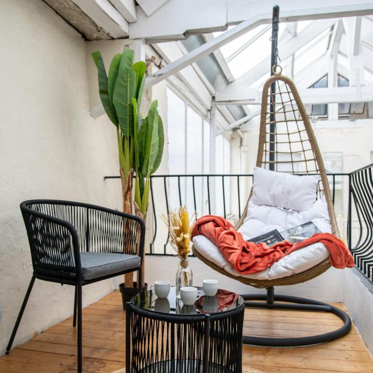 Loft Art Déco Terrasse Verrière Clim Lit king size - Appartement 2 Chambres - 1