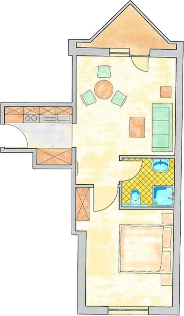 Hotel Idhof - Apartment mit 1 Schlafzimmer und Balkon - 7