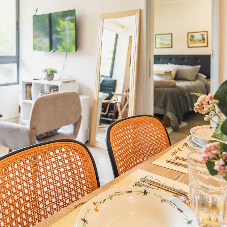 HOM I 2D2B Full equipado, Estacionamiento, Wifi, Gimnasio, Santiago Centro - Apartment - 40