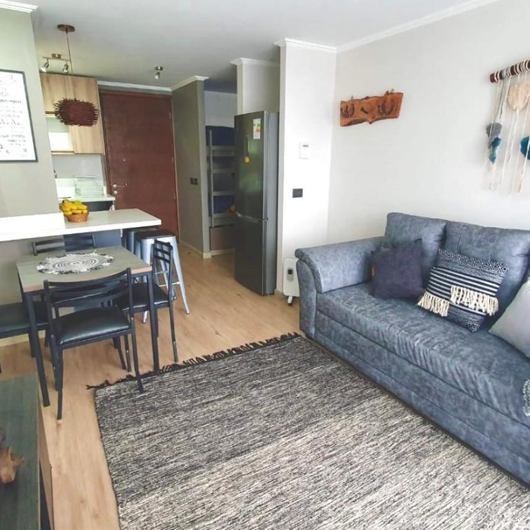 Centrico dpto en Pucón con terraza y espectacular vista al volcán - Two-Bedroom Apartment - 7