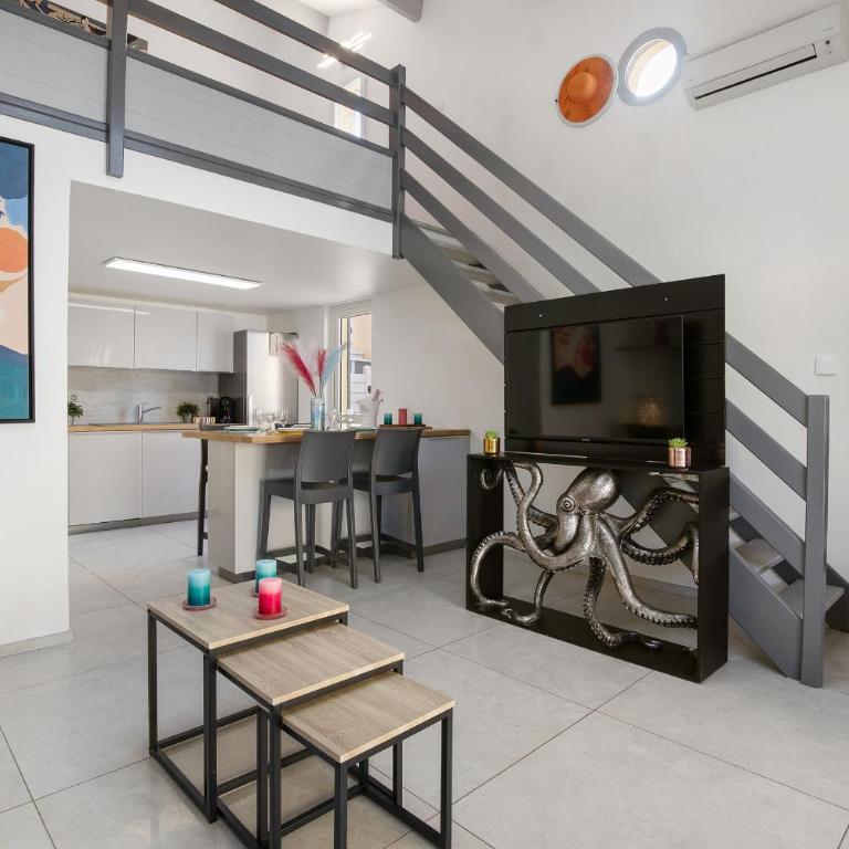 Nix -Villa spa prive 4p - terrasse - parking - Climatisation - Cap Agde Naturiste - Villa Superior - 8