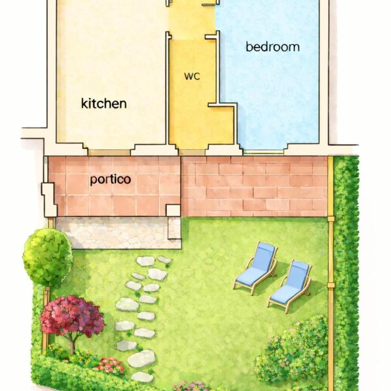 Appartamento Incantevole a 100metri dal mare e accanto alla Pista Ciclabile - Appartamento Deluxe con 1 Camera da Letto e Vista Giardino - 12