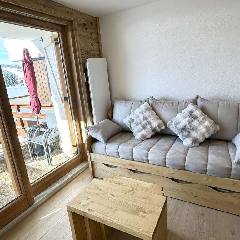 Studio cabine rénové aux Saisies pour 4 pers, terrasse - One-Bedroom Apartment - 7