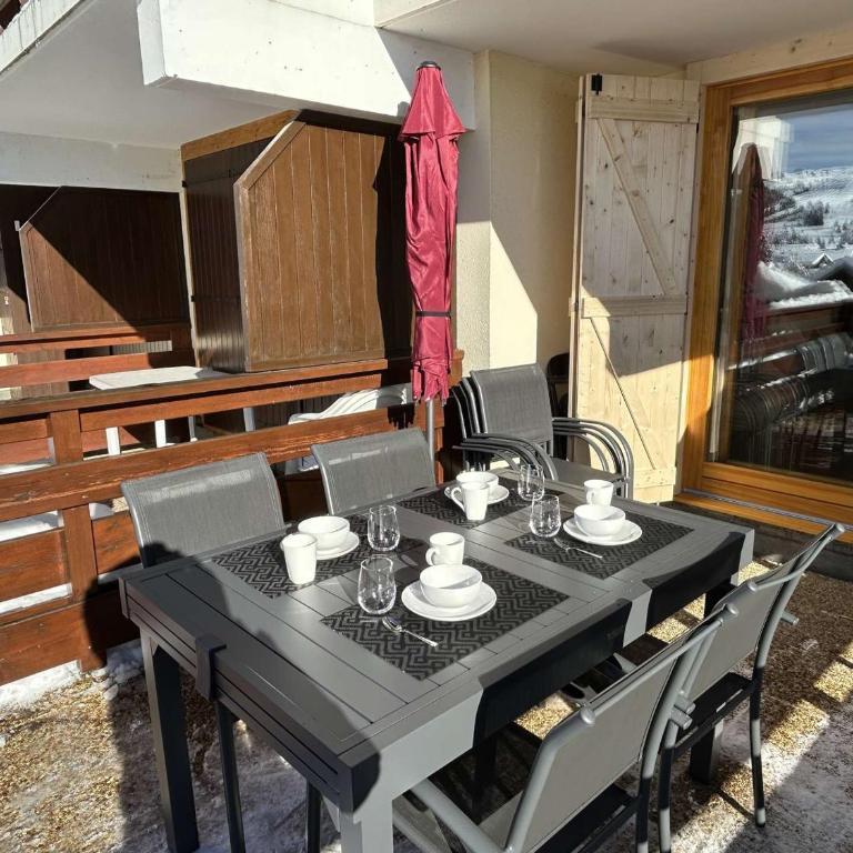 Studio cabine rénové aux Saisies pour 4 pers, terrasse - One-Bedroom Apartment - 14