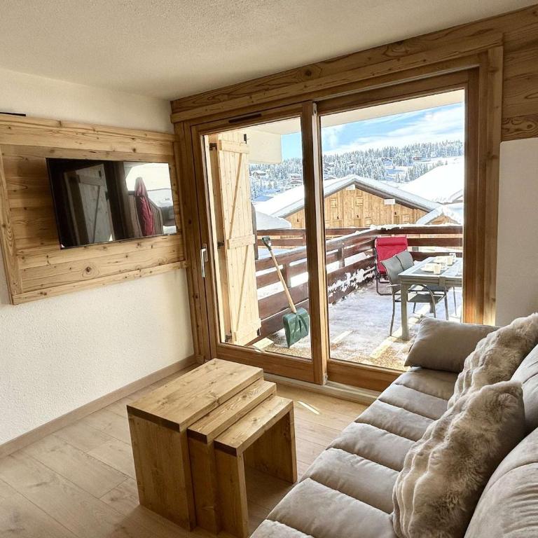 Studio cabine rénové aux Saisies pour 4 pers, terrasse - One-Bedroom Apartment - 16