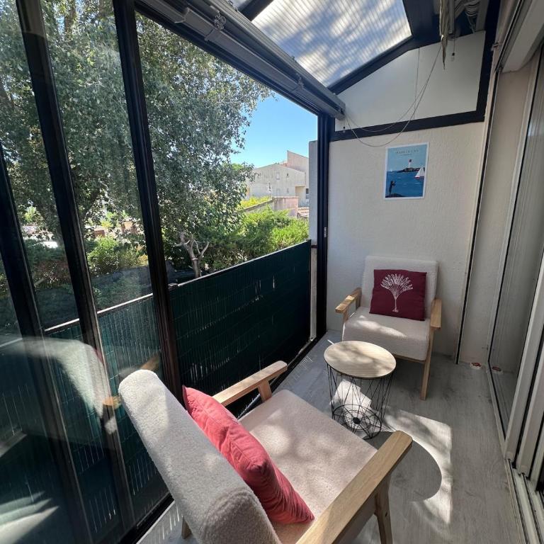 Spacious apartment - Av de la Méditerranée - air conditioning - WiFi- parking - Appartement 2 Chambres - 6