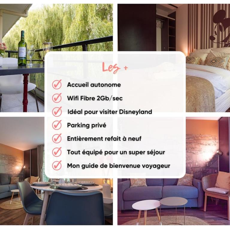 Le Saule - T2 avec Balcon & Parking - Proche Disneyland - Apartment mit 1 Schlafzimmer - 14