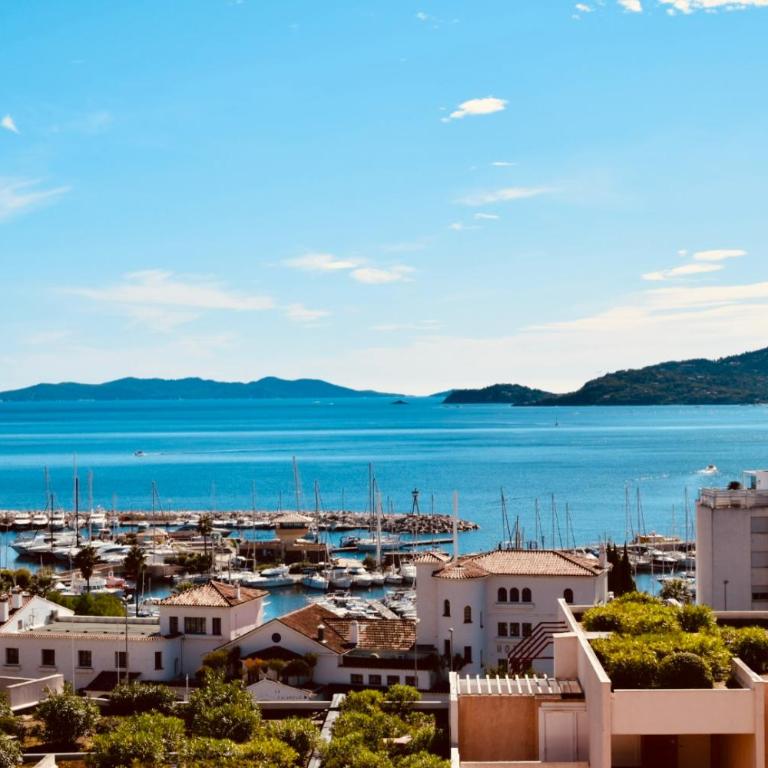 Grand studio 28m2 terrasse vue mer 180 - Plein Sud - Piscine - clim - Parking - Appartement 1 Chambre de Luxe - Vue sur Port - 19