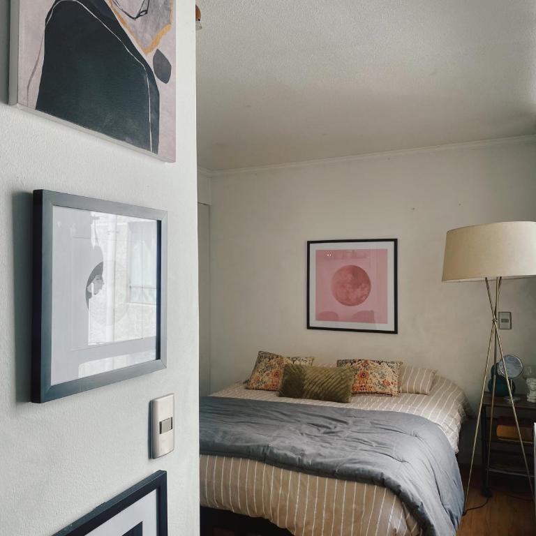 Exquisito y cómodo studio amoblado en Lastarria - Apartamento Estudio con cama grande - 4