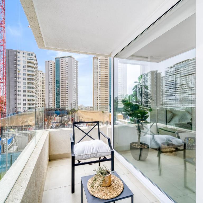 Relax Stay Concón 2D Modern Apartment with Wifi - Two-Bedroom Apartment with Balcony - 11
